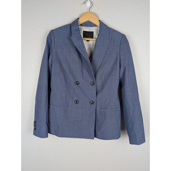 Banana Republic Women's Wool Double Breasted Blazer Blue Size 6 - Picture 1 of 6